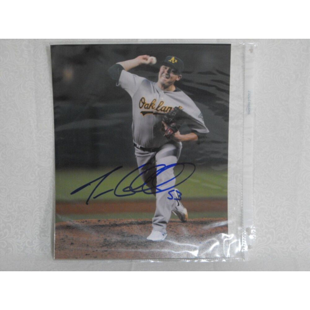 TREVOR CAHILL SIGNED/AUTOGRAPHED OAKLAND ATHLETICS A'S 8X10 PHOTO